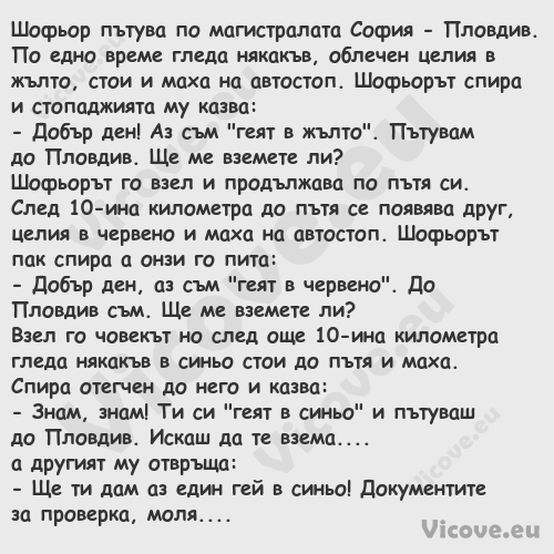 &nbsp;Шофьор пътува по магистра...