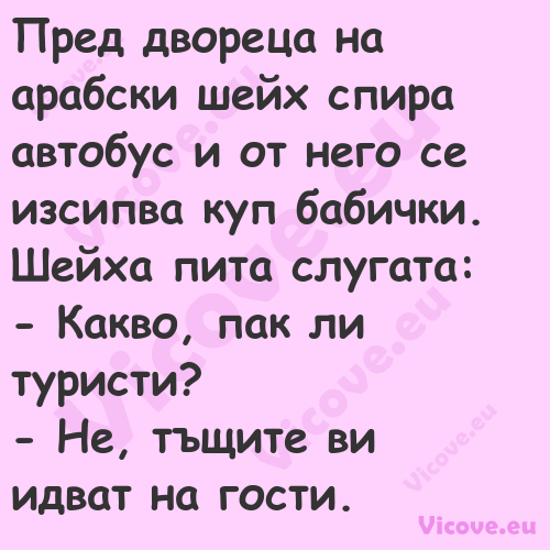 Пред двореца на арабски шейх сп...