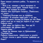Един хванал златната рибка. Тя ...