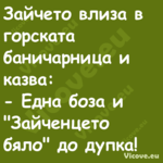 Зайчето влиза в горската банича...